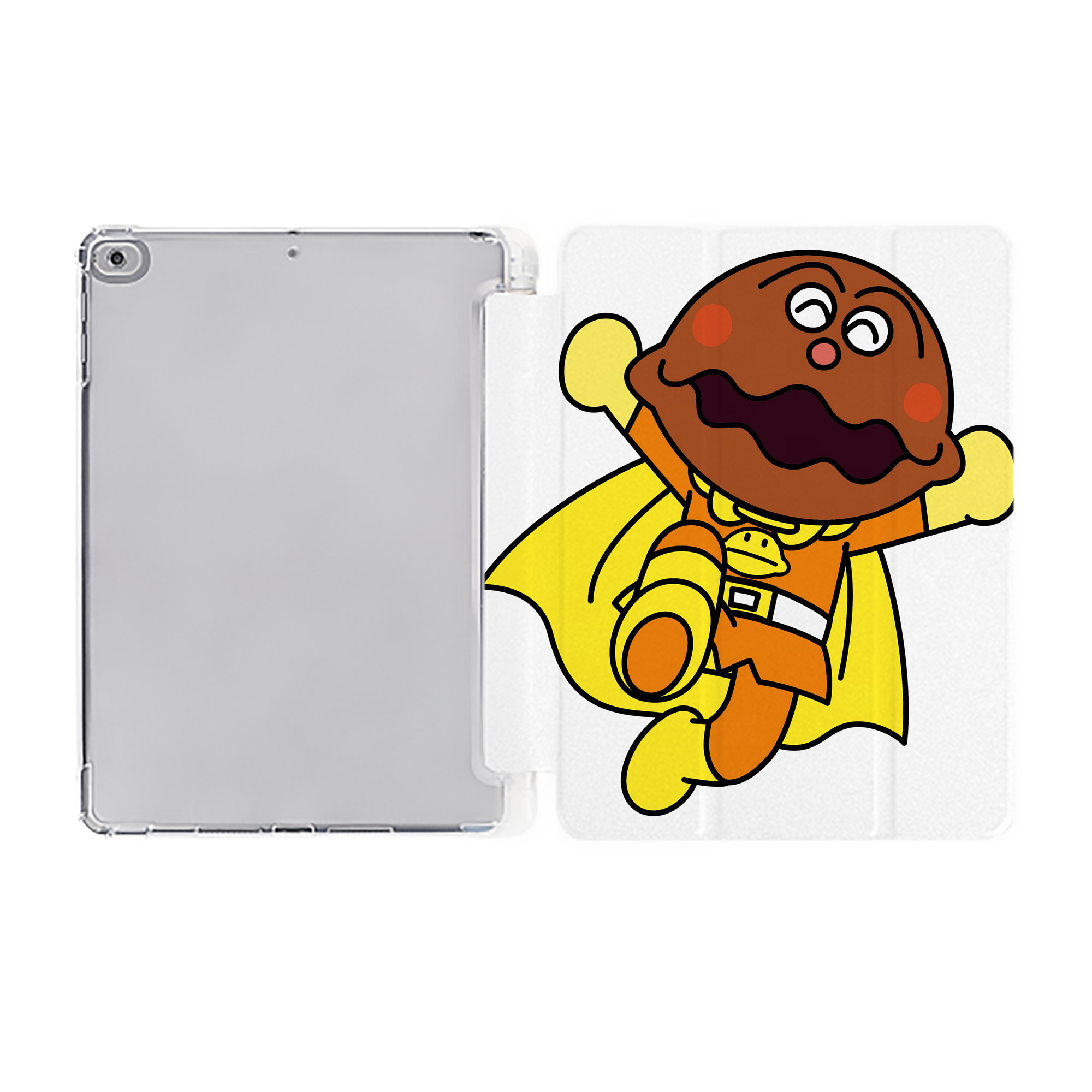 （画像用） アンパンマン Anpanman IPad ケース ペン収納付き 三つ折りスタンド PUレザー×シリコン 対応機種9.5/10.5/10.9インチ